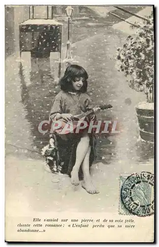 Cartes postales Fantaisie Enfant La mendiante du Pantheon Paris