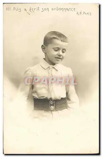 Cartes postales Fantaisie Enfant Puis a ecrit son ordonnace docteur