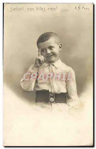 Cartes postales Fantaisie Enfant Surtout n en dites rien Docteur