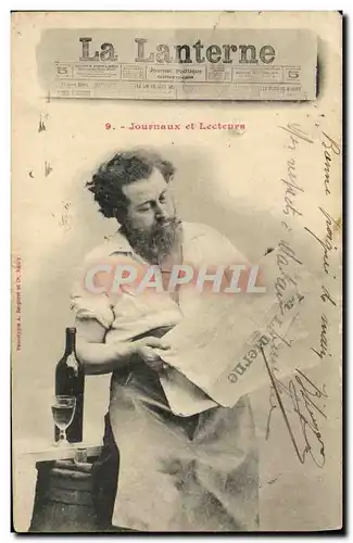 Cartes postales Fantaisie Homme Journal La lanterne