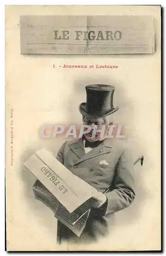 Cartes postales Fantaisie Homme Journal Le figaro