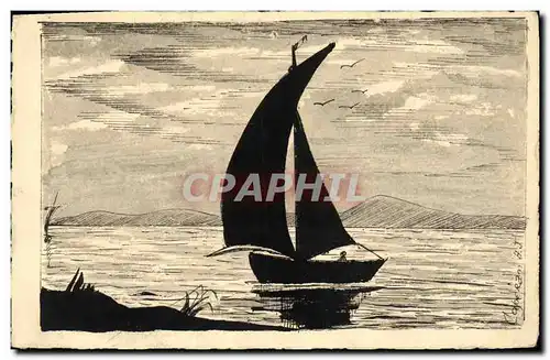 Cartes postales Fantaisie Bateau Caperan