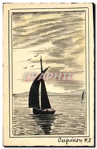 Cartes postales Fantaisie Bateau Caperan