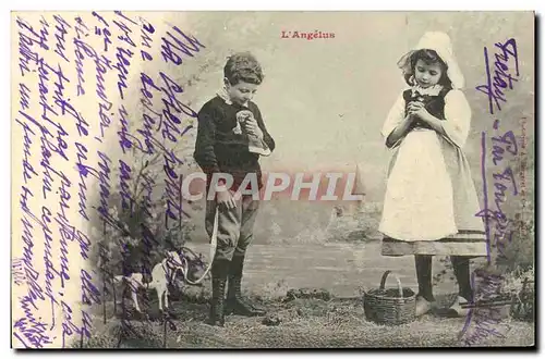 Cartes postales Fantaisie Enfants l angelus