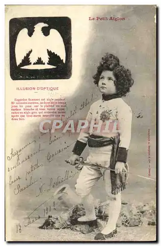 Cartes postales Fantaisie Le petit Aiglon Enfant Napoleon