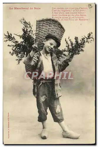 Cartes postales Fantaisie Enfant Le marchand de bois