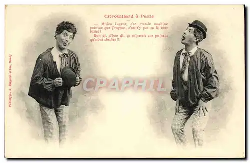 Cartes postales Fantaisie Homme Citrouillard a Paris