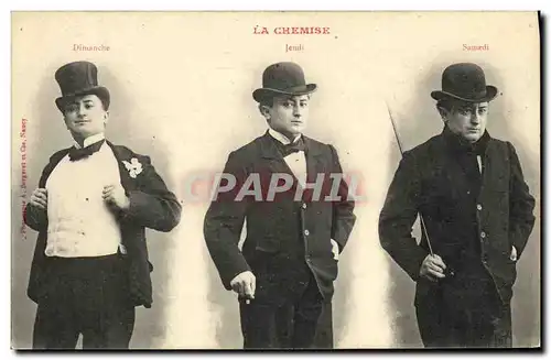 Cartes postales Fantaisie Homme la chemise