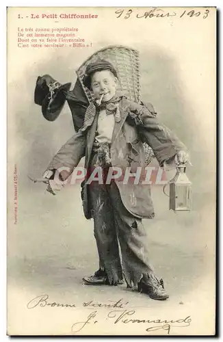 Cartes postales Fantaisie Enfant le petit Chiffonnier