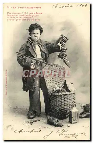 Cartes postales Fantaisie Enfant Le petit chiffonnier