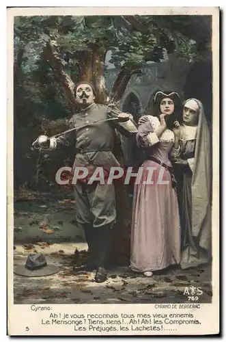 Cartes postales Fantaisie Femme Cyrano de Bergerac Rostand