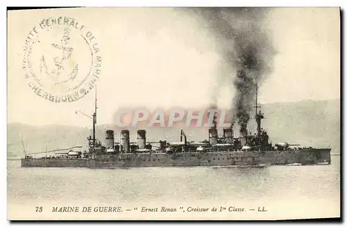 Cartes postales Bateau Ernest Renan Croiseur de 1ere classe