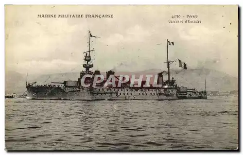 Cartes postales Verite Cuirasse d escadre Bateau