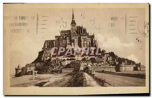 Cartes postales Mont Saint Michel Vue generale prise de la digue