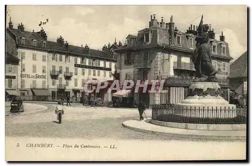 Cartes postales Chambery Place du centenaire Hotel de Savoie