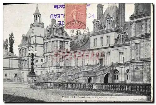 Cartes postales Fontainebleau Chateau Facade