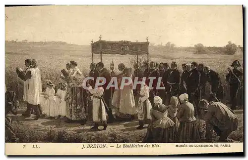 Cartes postales Fantaisie Breton La benediction des Bles Musee du Luxembourg PAris