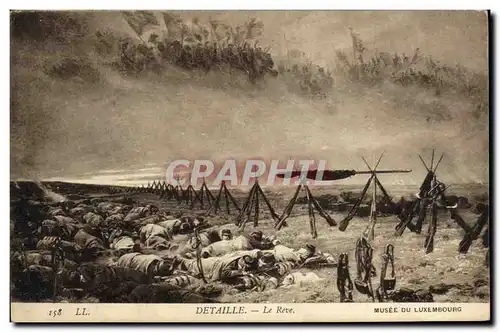 Cartes postales Detaille Le reve Musee du Luxembourg