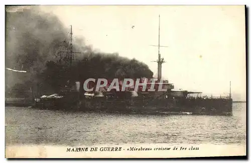 Cartes postales Bateau Mirabeau croiseur de 1ere classe