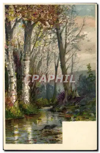 Cartes postales Fantaisie Paysage de sous bois