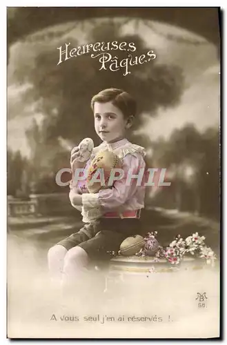 Cartes postales Fantaisie Enfant Heureuses Paques