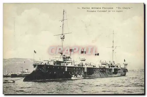 Cartes postales Bateau Marine Du Chayla Croiseur cuirasse de 1ere classe