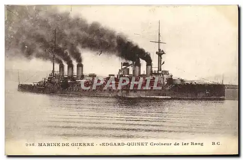 Ansichtskarte AK Bateau Edgard Quinet Croiseur de 1er rang