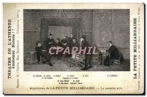 Cartes postales Theatre de l Athenee La petite millairdaire