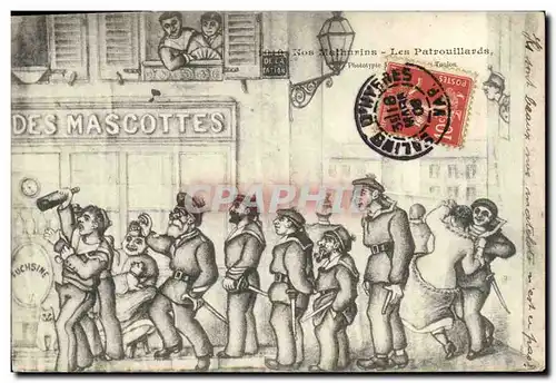 Cartes postales Nos Mathurins Les patrouillards Militaria