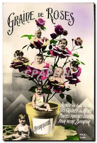 Cartes postales Graine de roses Bebes Enfants