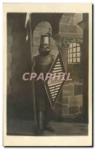 CARTE PHOTO Armure Croisement Militaria