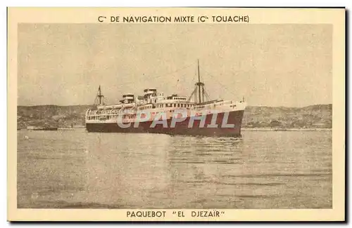 Cartes postales Cie de Navigation mixte Paquebot El Djezair