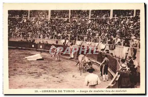 Cartes postales Sport Espagne Corrida Toro Taureau Juego de muleta Jeu de Mulete