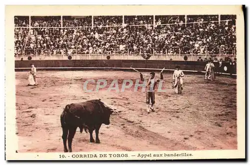 Cartes postales Sport Espagne Corrida Toro Taureau Appel aux banderilles