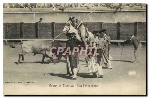 Ansichtskarte AK Sport Espagne Corrida Toro Taureau Une bonne pique