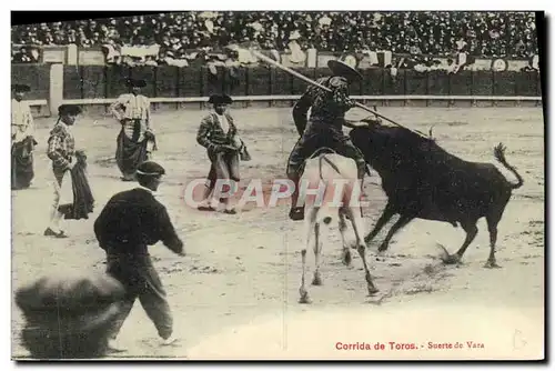 Cartes postales Sport Espagne Corrida Toro Taureau Suerte de Vara