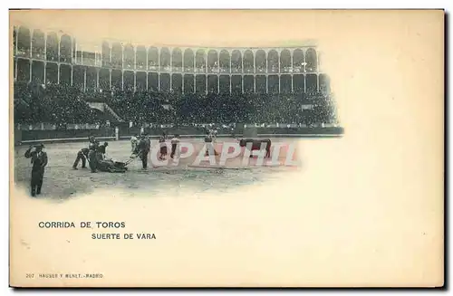 Ansichtskarte AK Sport Espagne Corrida Toro Taureau Corrida de Toros Suerte de Vara