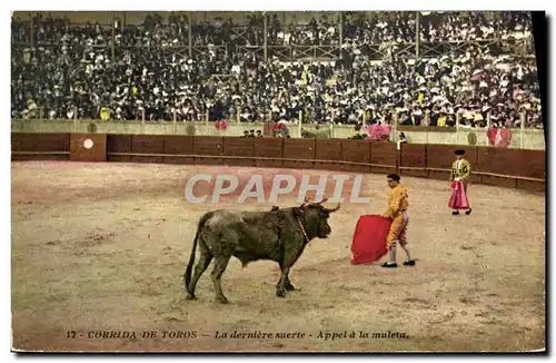 Ansichtskarte AK Sport Espagne Corrida Toro Taureau La derniere suerte Appel a la Muleta