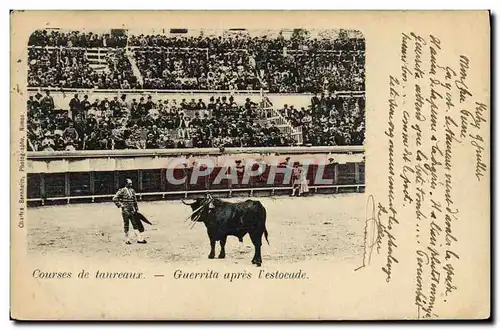 Cartes postales Sport Espagne Corrida Toro Taureau Guerrita apres l estocade
