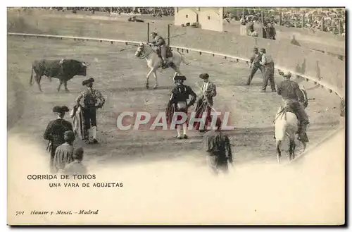 Cartes postales Sport Espagne Corrida Toro Taureau Una Vara de Agujetas