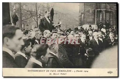 Cartes postales Enterrement de Paul Deroulede 3 fevrier 1914 M Marcel Hubert