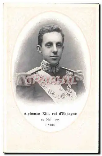 Cartes postales Alphonse XIII Roi d Espagne 29 Mai 1905 Paris