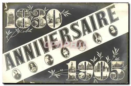 Ansichtskarte AK Anniversaire Belgique 1830 1905