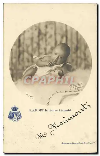 Cartes postales SAR le prince Leopold Belgique