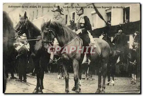 Cartes postales Avenement du roi Albert 23 decembre 1909 Le duc de Connaught et prince Ruprecht de Bacviere