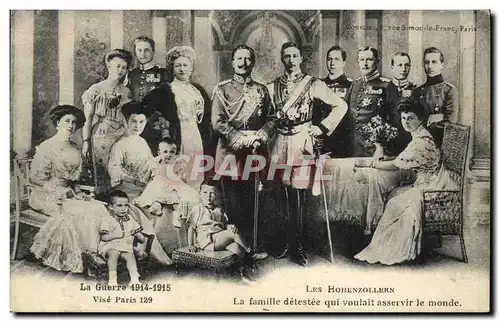 Cartes postales Les Hohenzollern La famille detestee qui voulait asservir le monde