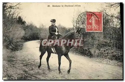 Ansichtskarte AK Madame la duchesse d Uzes Cheval