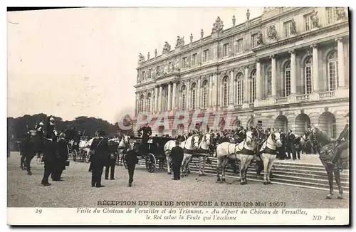 Ansichtskarte AK Reception du roi de Norvege a Paris 28 mai 1907 Visite du chateau de VErsailles et des Trianons