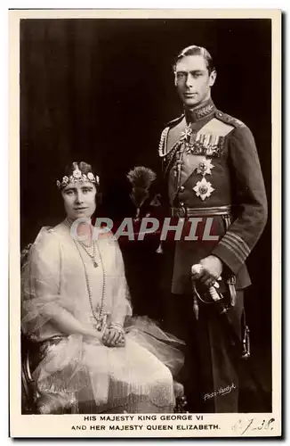 Cartes postales HM King George VI Queen Elizabeth