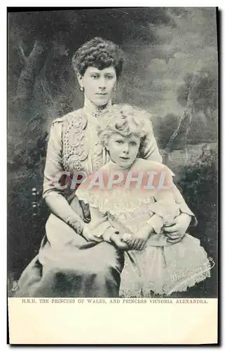 Cartes postales HRH the princes of Wales and princess Victoria Alexandra